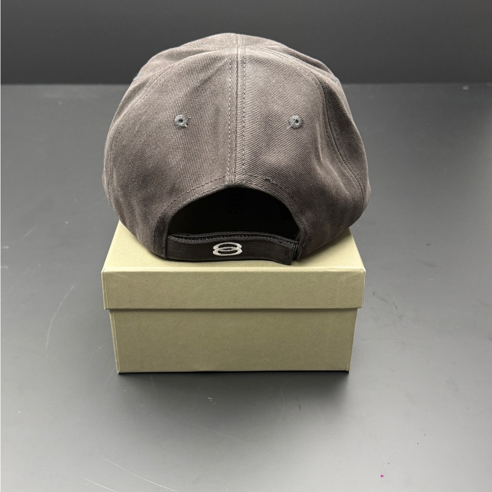Balenciaga Charcoal Gray Baseball Cap with White Logo - Picture 3 of 8